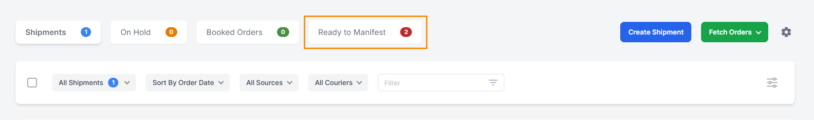 order and put on hold button selected
